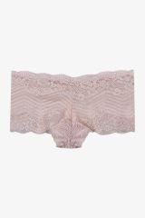 Kadın 3'lü Dantelli Şort Boxer Külot 50335 siyah-ekru-kırmızı - S/M - 50335 siyah-ekru-kırmızı - S/M