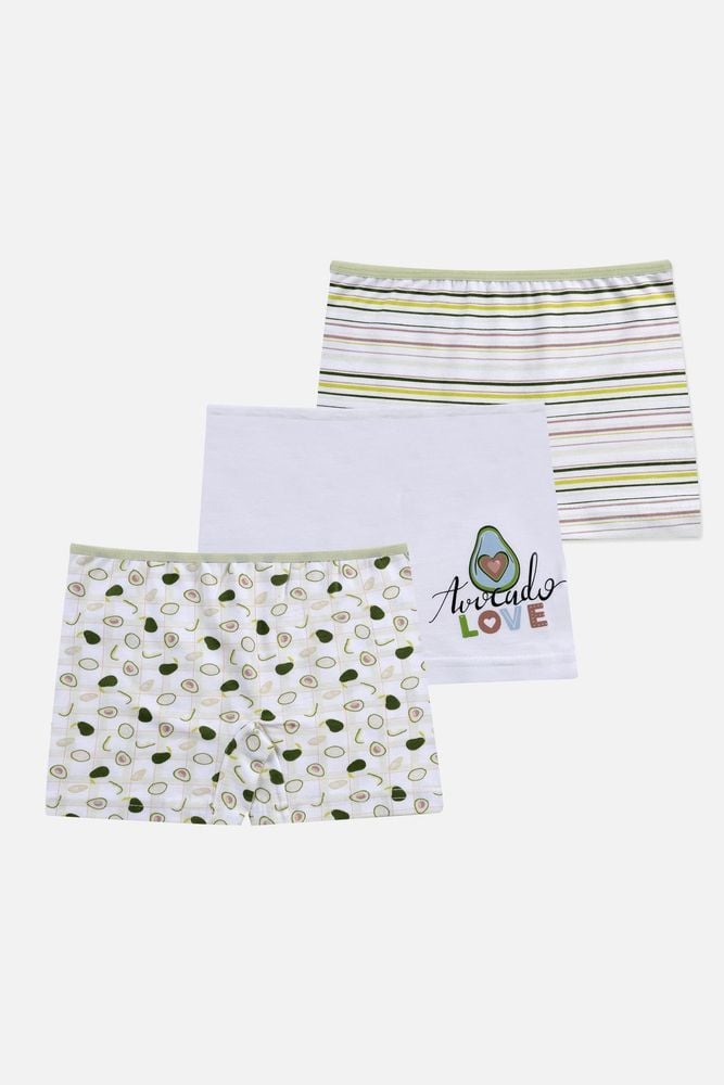 Kız Çocuk 3'lü Avokado Desenli Boxer 1052-22 - 5-7 Yaş - 1052-22 - 5-7 Yaş
