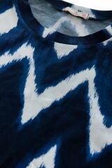 Kadın Pamuklu Önden Bağlamalı Desenli Crop T-shirt Pijama Takımı M