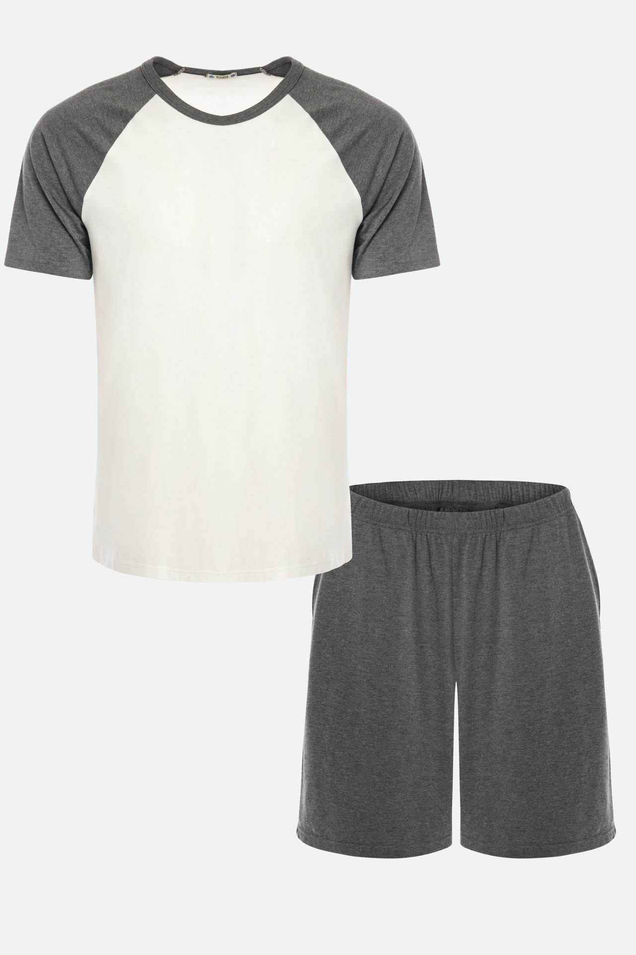 Erkek Pamuklu Cep Detaylı Reglan Kol Pijama Takımı 2XL