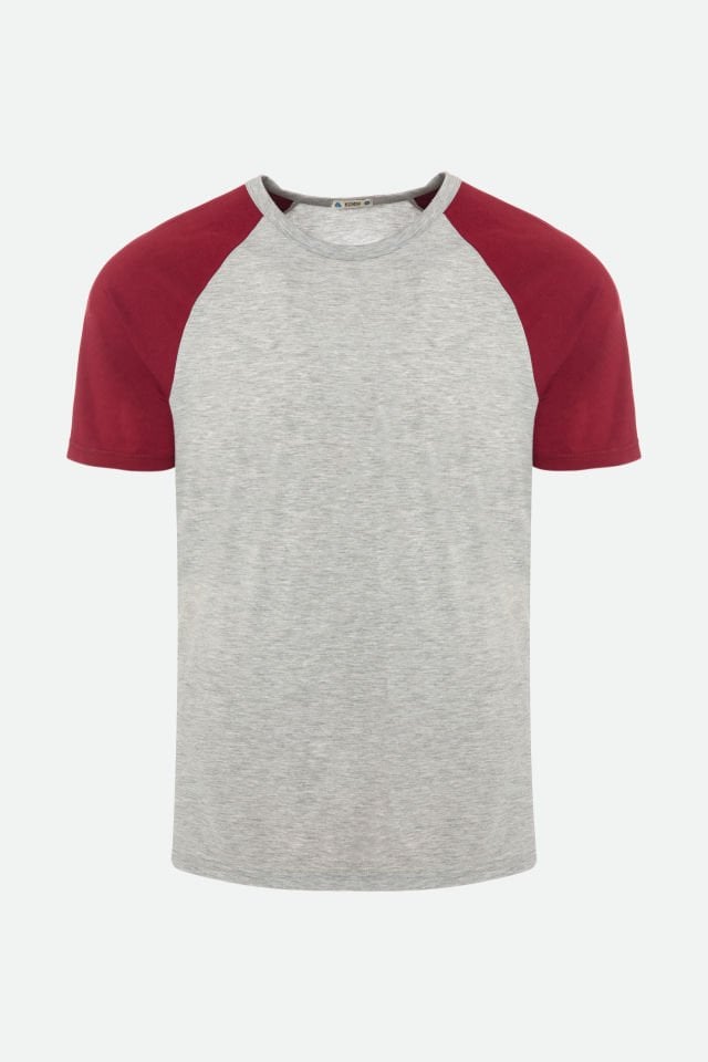 Erkek Pamuklu Cep Detaylı Reglan Kol Pijama Takımı 2XL - Bordo - Ekru