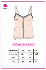 Kadın 2'li Ip Askılı Dantelli - Ayar Halkalı Atlet Gri - 2XL - Gri - 2XL