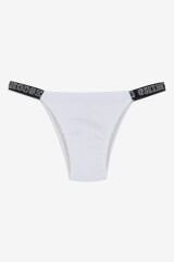 Kadın 3'lü Yazılı Lastikli Fitilli Brazilian Külot bordo-sekerpembe-gri - M - bordo-sekerpembe-gri - M