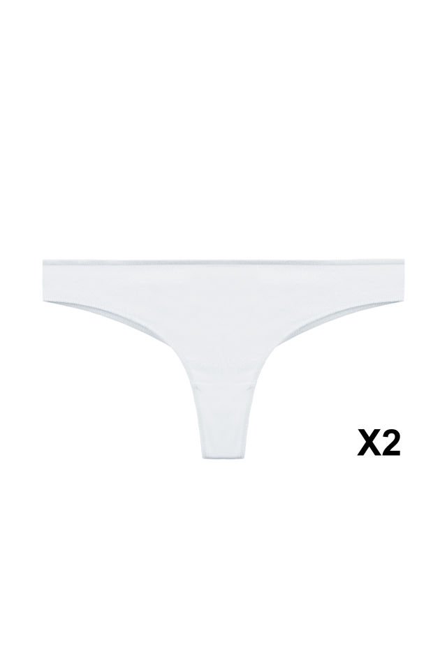 Kadın Pamuklu 6'lı Brazilian Külot Mavi - Pudra - L/XL