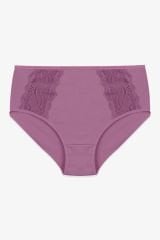 Kadın 3'lü Pamuklu Yan Dantelli Yüksek Bel Curve Külot kırmızıekrugulkurusu - XL/2XL - kırmızıekrugulkurusu - XL/2XL