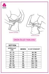 Kadın Tül Detaylı Dolgusuz Toparlayıcı Minimizer Sütyen Kırmızı - 95B - Kırmızı - 95B