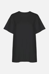 Kadın Pamuklu Basic Oversize T-Shirt Siyah - M/L - Siyah - M/L