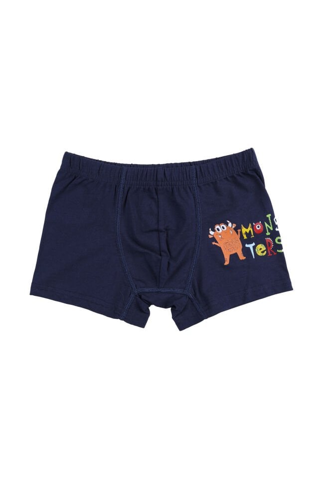 Erkek Çocuk Pamuklu 5'li Baskılı Boxer Mavi - Beyaz - 7-9 Yaş