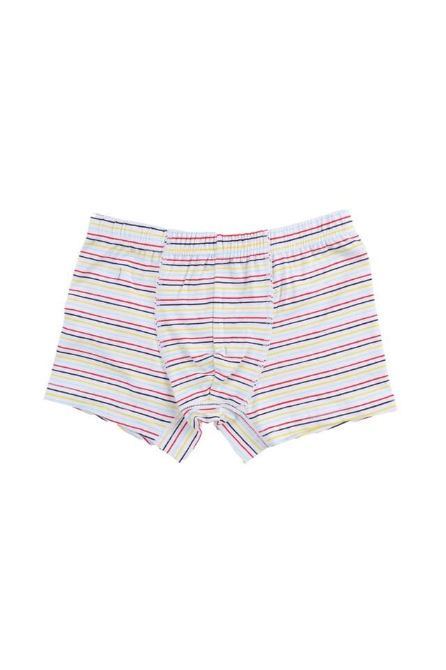 Erkek Çocuk Pamuklu 5'li Baskılı Boxer Mavi - Beyaz - 7-9 Yaş