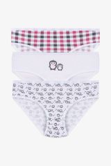 Kız Çocuk 3'lü Penguen Desenli Slip 1050-137 - 5-7 Yaş - 1050-137 - 5-7 Yaş