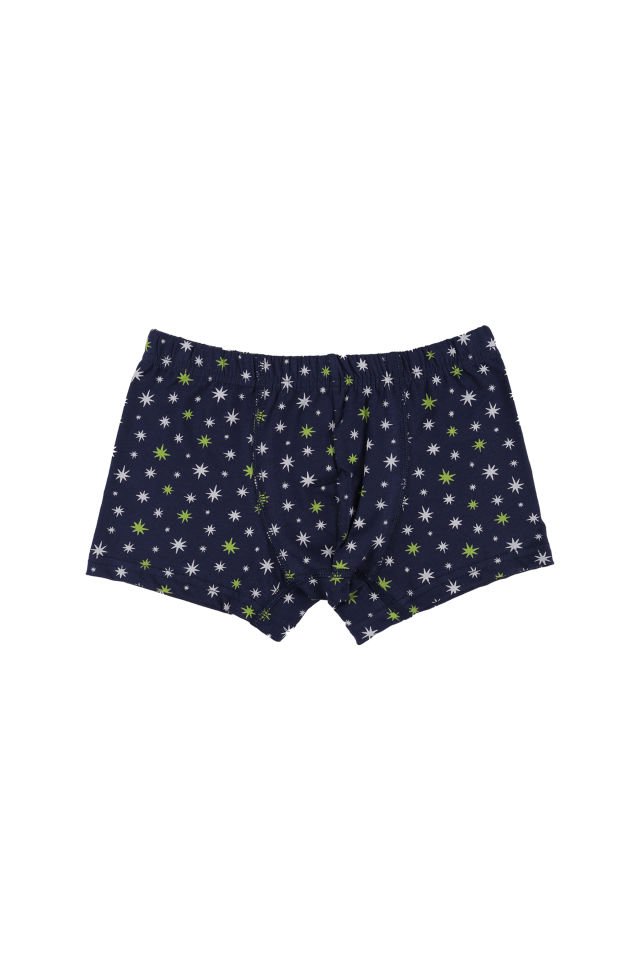 Erkek Çocuk Pamuklu 5'li Baskılı Boxer Lacivert - Gri - 5-7 Yaş