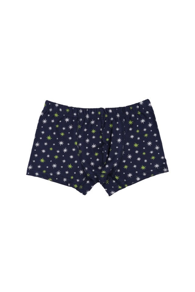 Erkek Çocuk Pamuklu 5'li Baskılı Boxer Lacivert - Gri - 7-9 Yaş