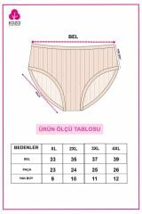 Kadın 7'li Curve Büyük Beden Battal Ajur Kaşkorse Bato 2088-6 - 2XL - 2088-6 - 2XL
