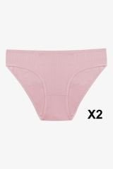 Kadın 7'li Fitilli Pamuklu Ribanalı Külot 11086-2 - S/M - 11086-2 - S/M