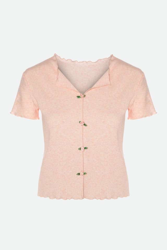 Kadın Pamuklu 3'lü Yeşil Fiyonklu Kaşkorse Pijama Takımı M - Pembe
