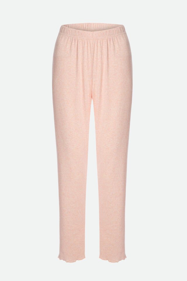 Kadın Pamuklu 3'lü Yeşil Fiyonklu Kaşkorse Pijama Takımı XL - Pembe