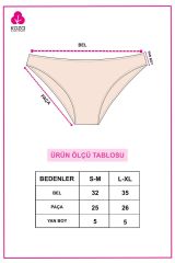 Kadın 7'li Desenli Pamuklu Likralı Külot 11085-165 - L/XL
