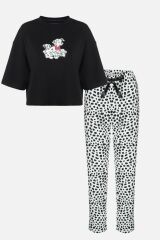 Kadın Pamuklu Dalmaçya Desenli Kısa Kollu Pijama Takımı Çok Renkli - S - Çok Renkli - S