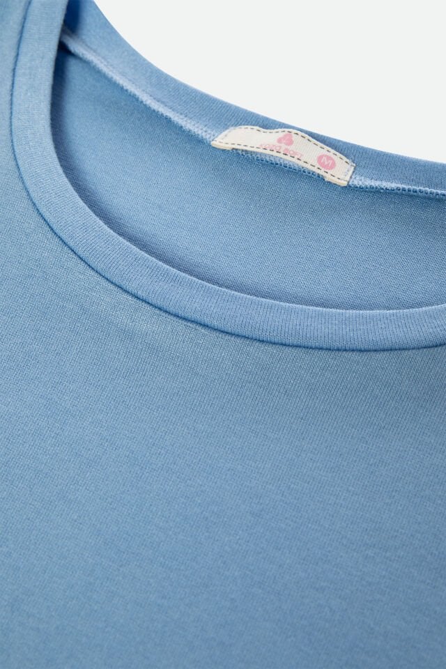 Kadın Pamuklu Kısa Kollu Şortlu Pijama Takımı L - Mavi -Sarı
