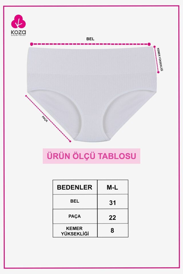 Kadın 3'lü Toparlayıcı Yüksek Bel Külot