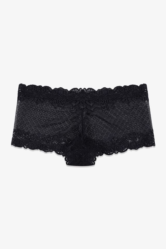 Kadın 3'lü Dantelli Boxer Külot (FARKLI DANTEL SEÇENEKLERİ) L/XL - siyahekrupembe