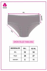 Kadın 6'lı Dantel Detaylı Pamuklu Külot Çok Renkli - M - Çok Renkli - M