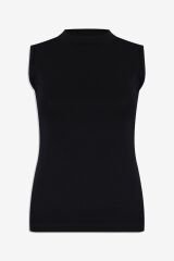 Kadın Kolsuz Likralı Pamuklu Yarım Balıkçı Body Beyaz - XL - Beyaz - XL