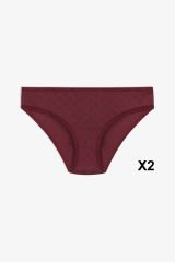Kadın 7'li Desenli Jakarlı Pamuklu Külot 11089-4 - S/M - 11089-4 - S/M