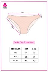 Kadın 7'li Desenli Jakarlı Pamuklu Külot 11089-4 - S/M - 11089-4 - S/M
