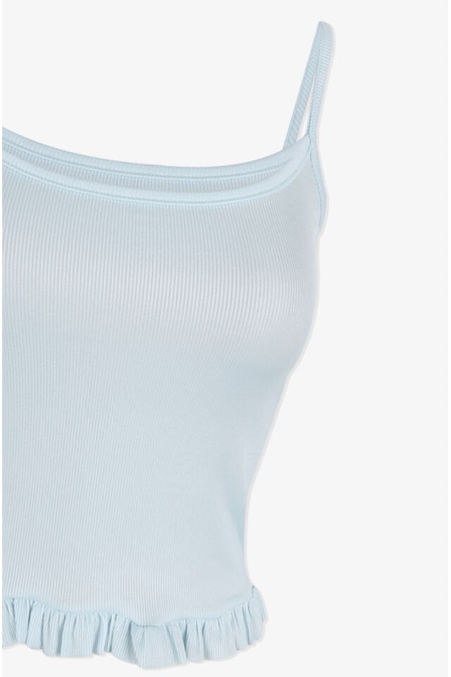 Kadın İnce Askılı Fırfır Şortlu Pijama Takımı Lila - XL
