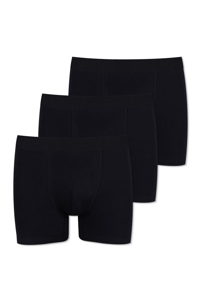 Erkek 3'lü Pamuklu Likralı Boxer Siyah - 2XL - Siyah - 2XL