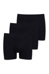 Erkek 3'lü Pamuklu Likralı Boxer Siyah - 2XL - Siyah - 2XL