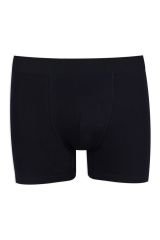 Erkek 3'lü Pamuklu Likralı Boxer Siyah - 2XL - Siyah - 2XL
