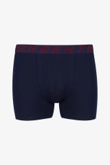 Erkek 3'lü Pamuklu Likralı Boxer Lacivertdesenlikırmızı - 2XL - Lacivertdesenlikırmızı - 2XL