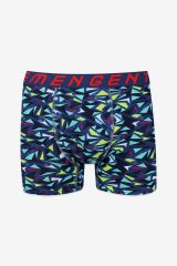 Erkek 3'lü Pamuklu Likralı Boxer Lacivertdesenlikırmızı - 2XL - Lacivertdesenlikırmızı - 2XL