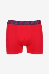 Erkek 3'lü Pamuklu Likralı Boxer Lacivertdesenlikırmızı - 2XL - Lacivertdesenlikırmızı - 2XL