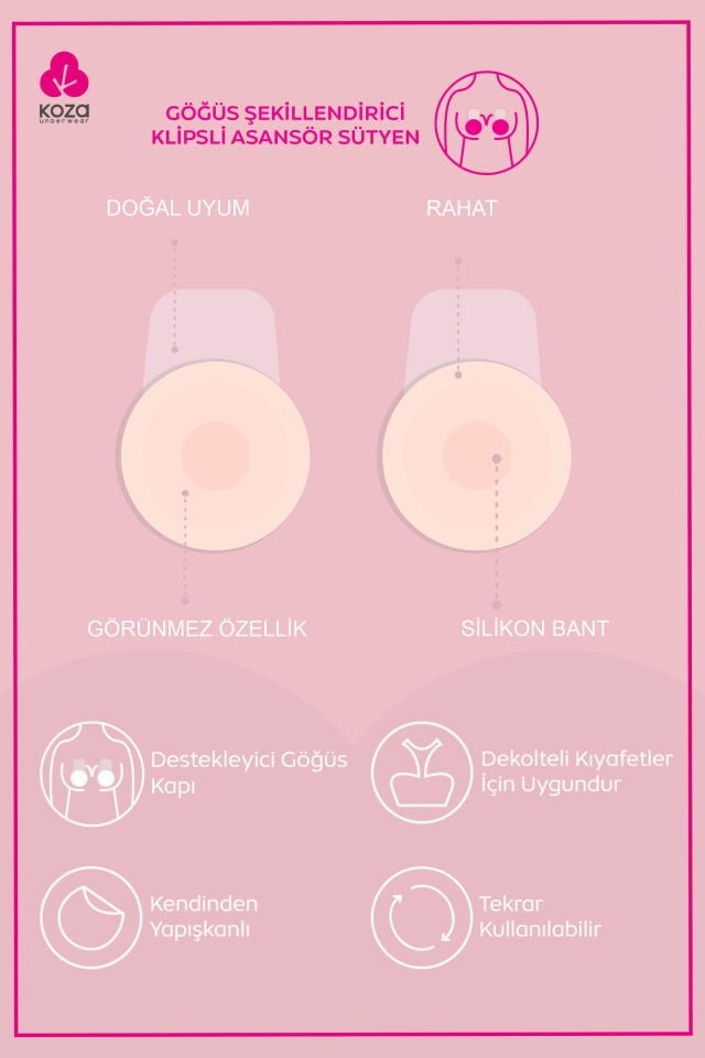 Göğüs Şekillendirici Asansör Sütyen S/M - Krem
