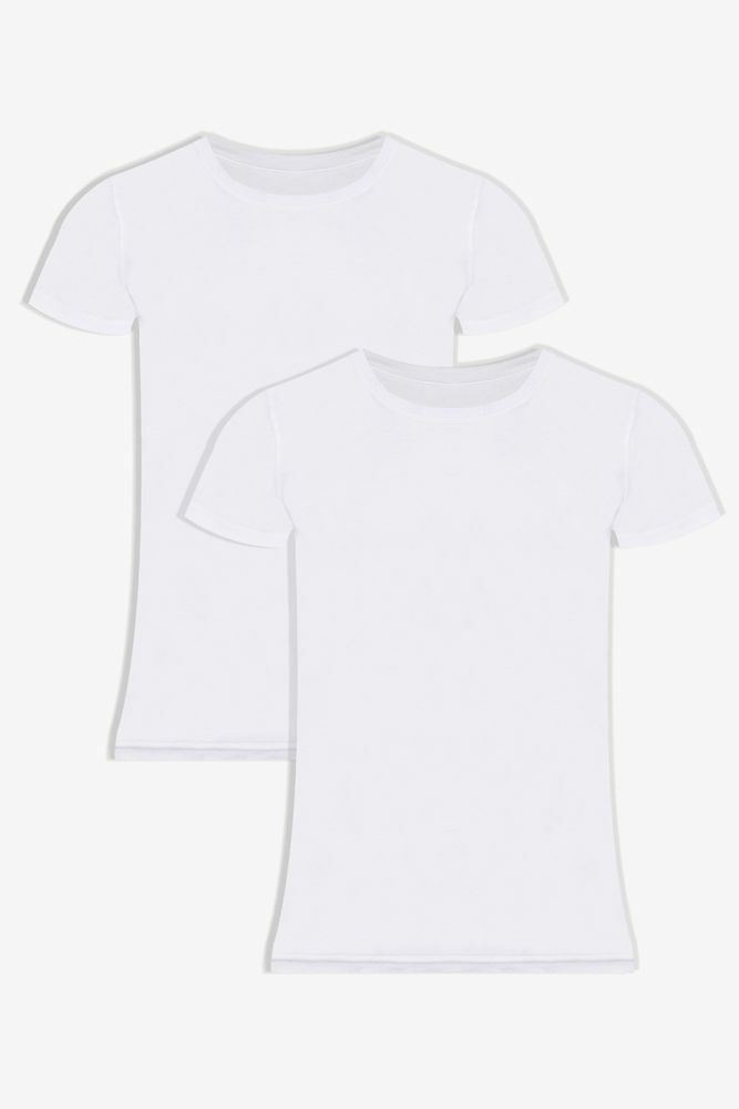 Erkek 2'li Basic Likralı T-Shirt