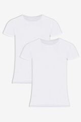 Erkek 2'li Basic Likralı T-Shirt  Beyaz - L - Beyaz - L