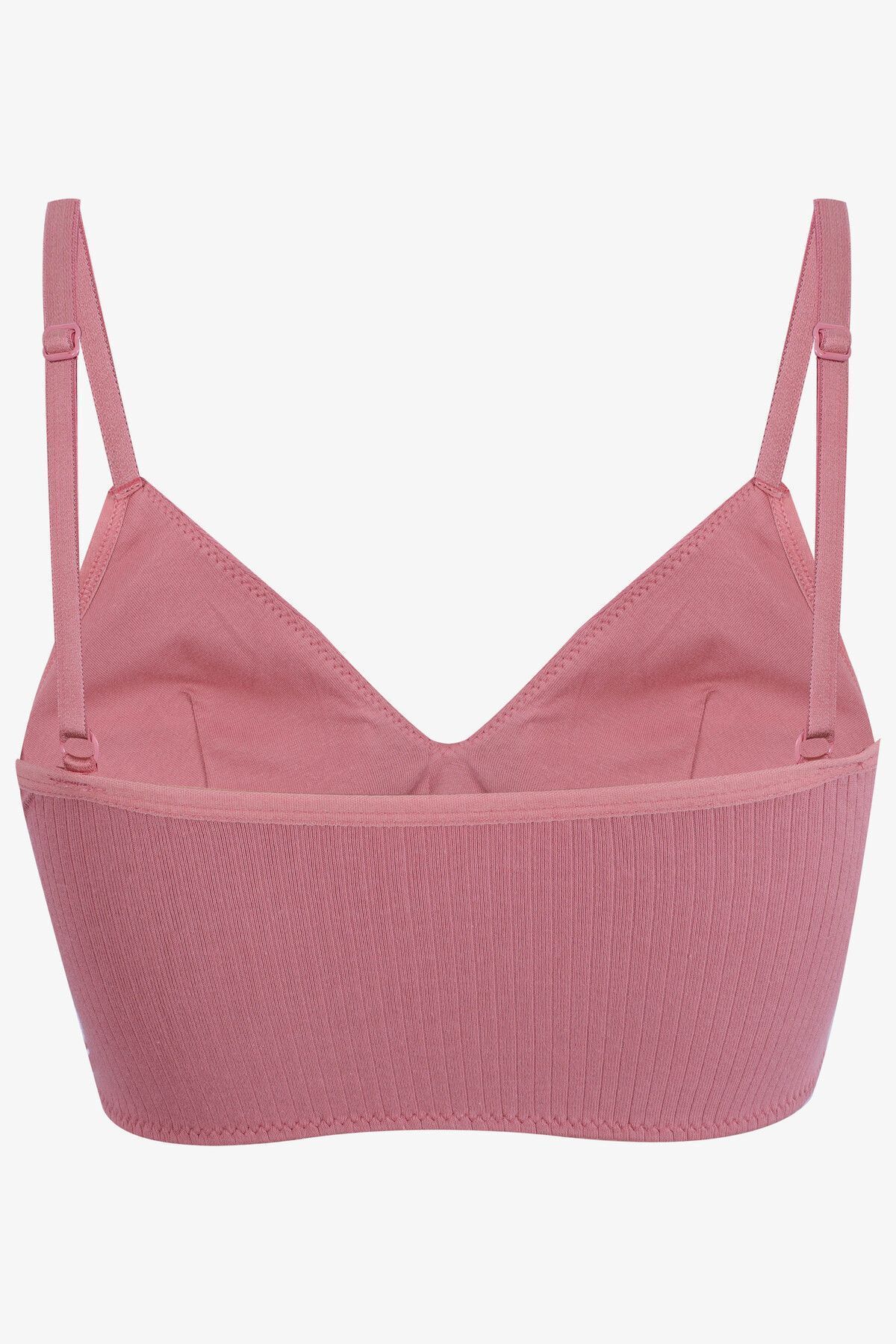 Kadın Fitilli Düğme Detaylı Büstiyer 80573 Kiremit - 80