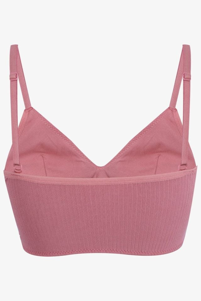 Kadın Fitilli Düğme Detaylı Büstiyer 80573 Kiremit - 80