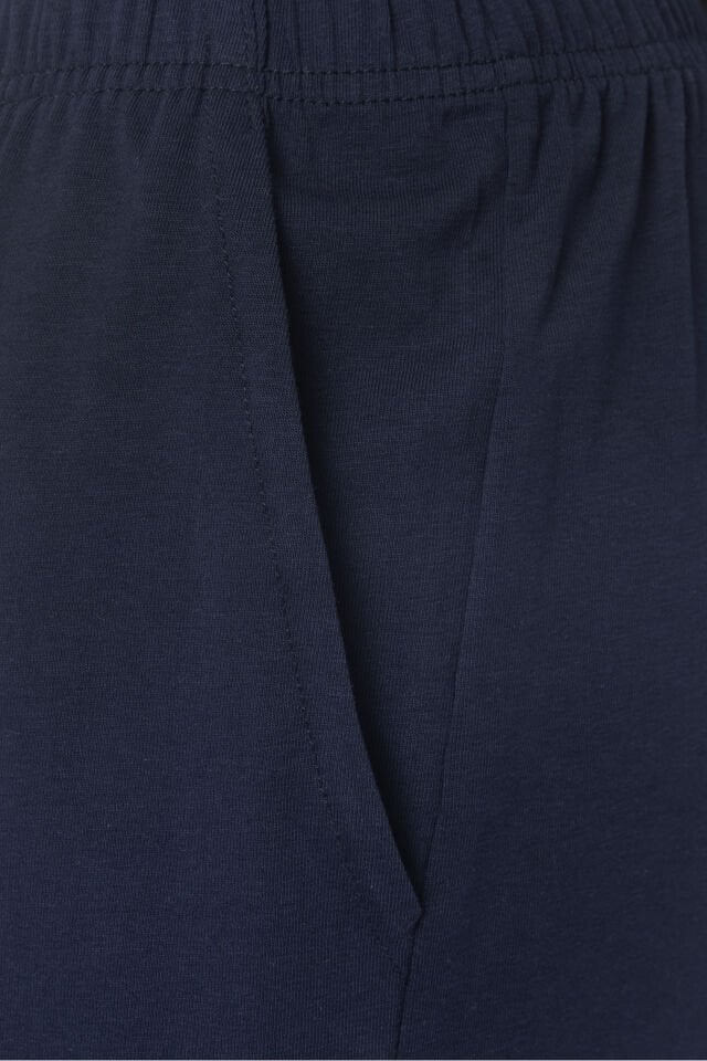 Erkek Kısa Kollu Pamuklu Gömlek Yaka Düğmeli Biyeli Pijama Takımı S - Siyah - Beyaz