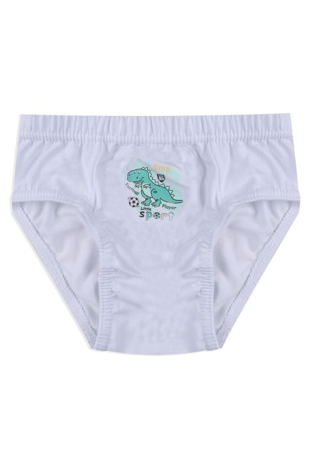Erkek Çocuk 3'lü Sevimli Dinazor Baskılı Slip 3050-15 - 3-4 Yaş