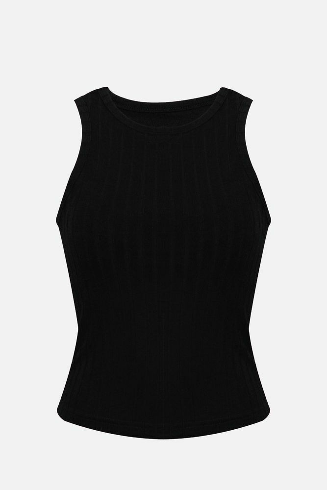 Kadın Halter Yaka Kaplı Sporcu Crop Kırmızı - L - Kırmızı - L