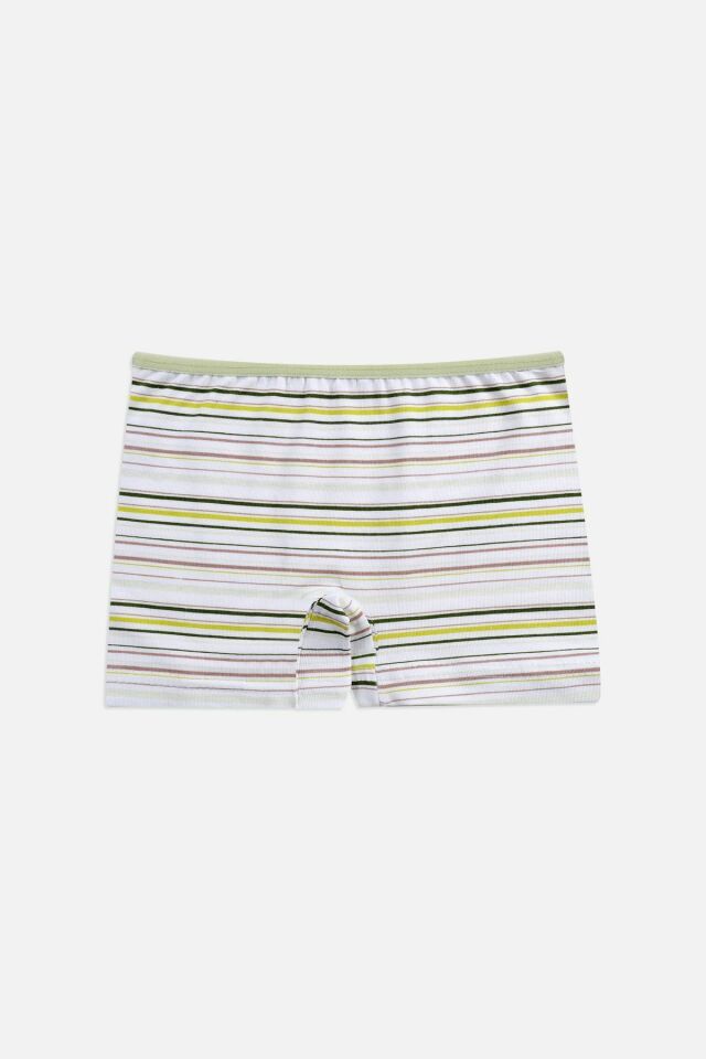 Kız Çocuk 3'lü Avokado Desenli Boxer 1052-19 - 7-9 Yaş