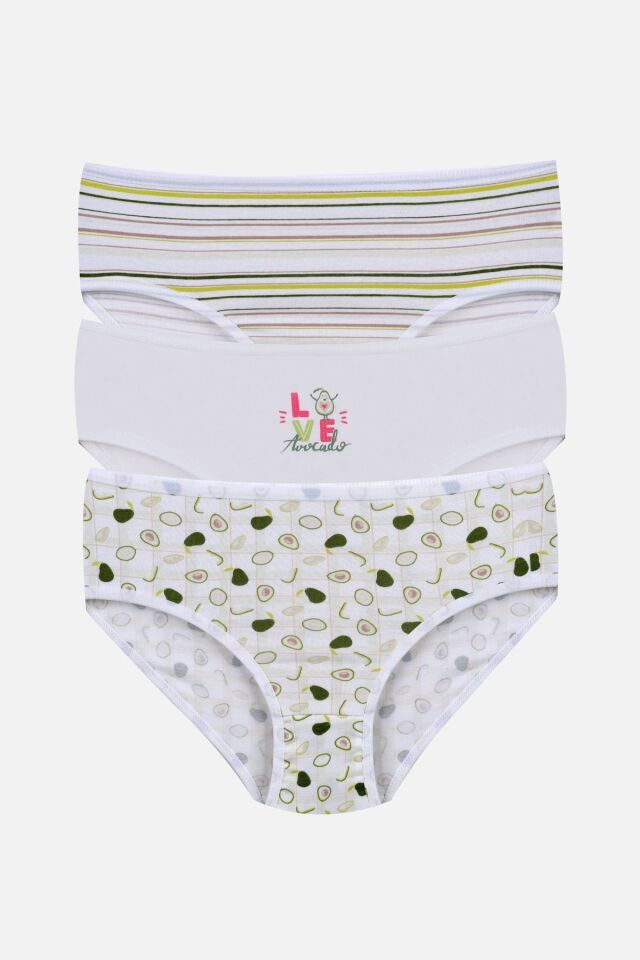 Kız Çocuk 3'lü Penguen Desenli Slip 1050-120 - 9-12 Yaş