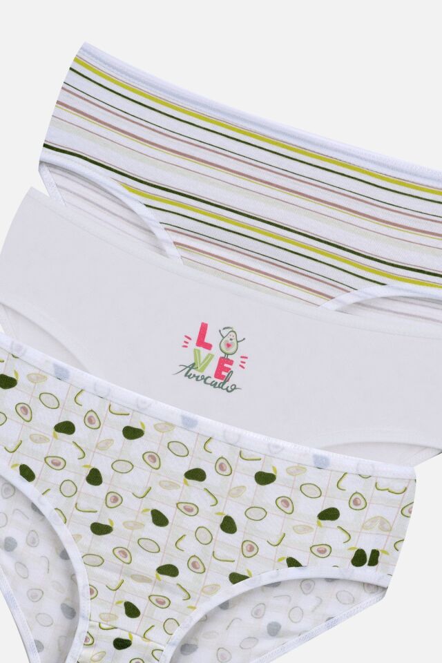 Kız Çocuk 3'lü Penguen Desenli Slip 1050-120 - 9-12 Yaş