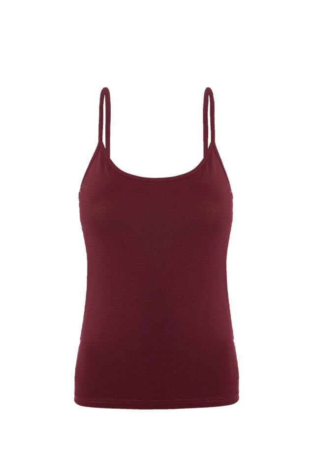 3'lü  Çizgili Pamuklu  Pijama Takımı Bordo - Pembe - M