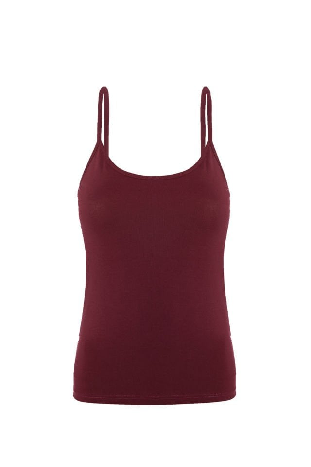 3'lü  Çizgili Pamuklu  Pijama Takımı Bordo - Pembe - L