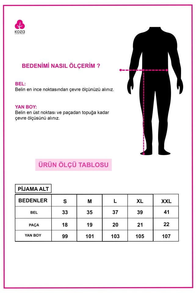 Erkek Pamuklu Ekose-Lacivert 2'li Tek Alt Pijama 2XL